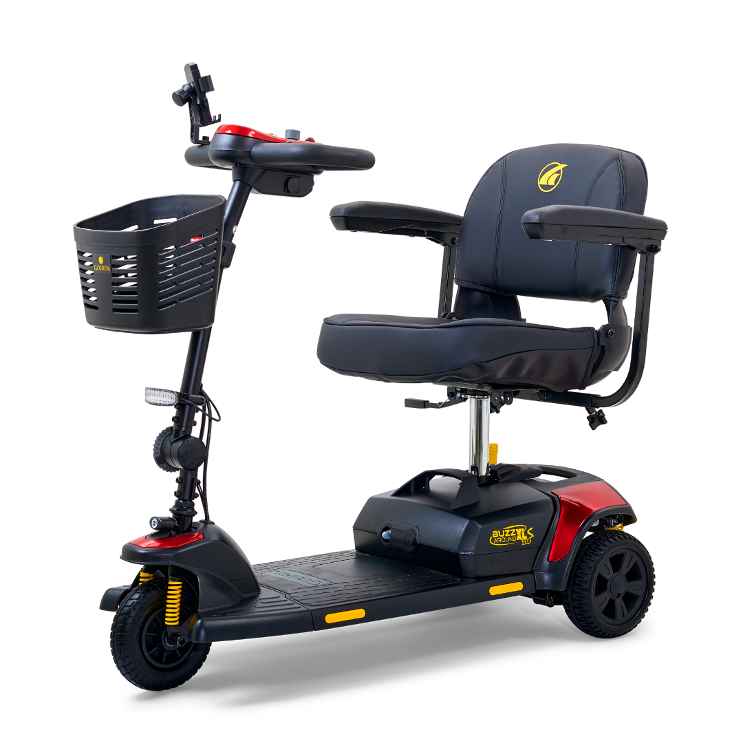 Golden Tech Buzzaround XLS-HD 3-Wheel Portable Scooter with Suspension - Senior.com Mobility Scooters